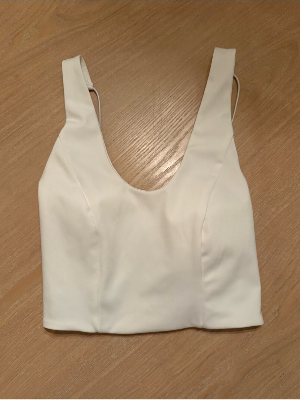 FP Movement by Free People White Scoop Neck Crop Top - XS